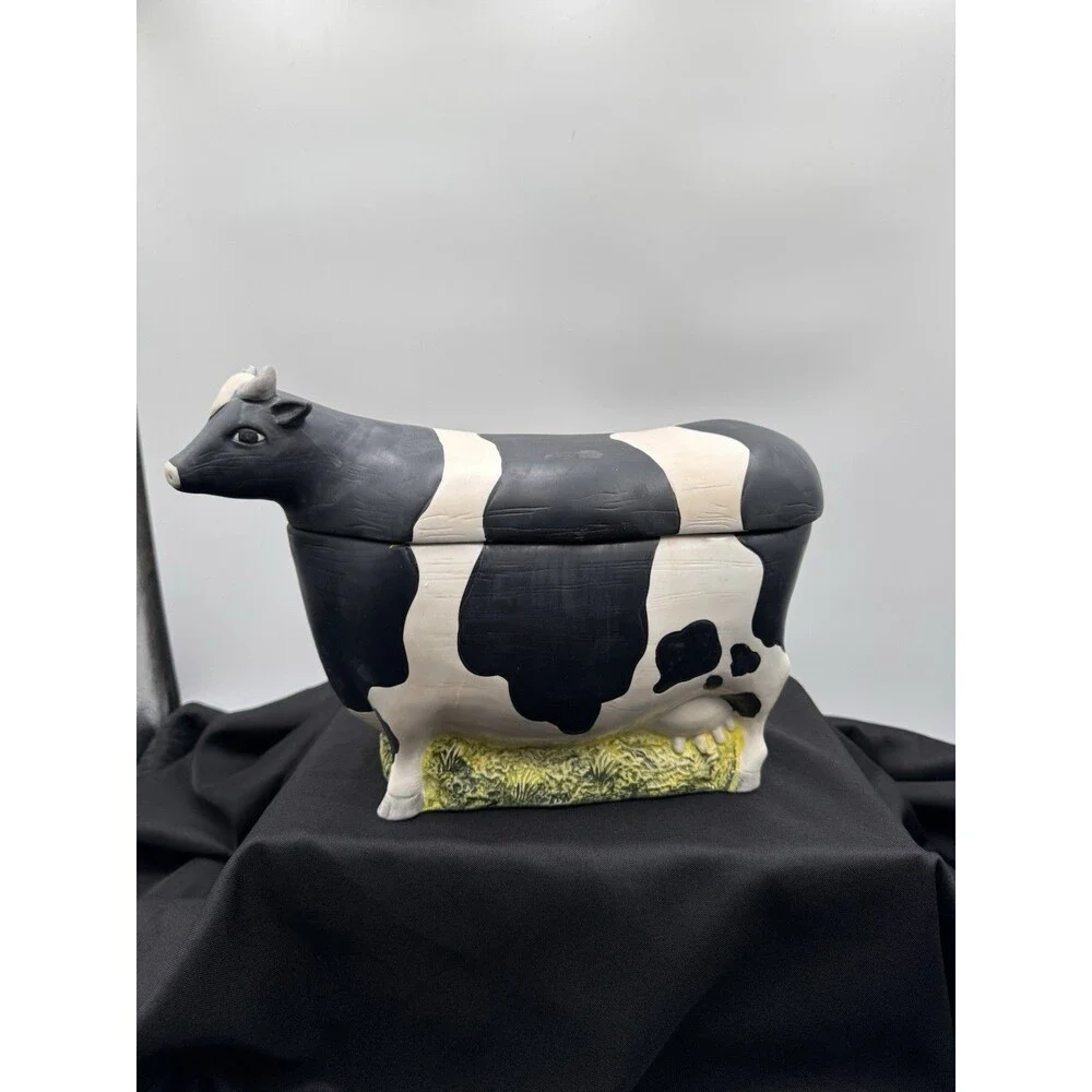 Sakura Warren Kimble Cow Shape Cookie Jar Farmhouse Decor A Touch of Country ...